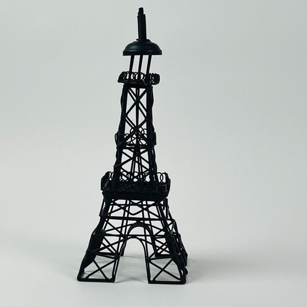 Wire Sculpture Eiffel Tower Art Piece Home Black Wire  Decor 12.i5 in Tall